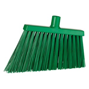 11.4" Green Polypropylene Vikan® Angle Cut Broom Head with Stiff Polyester Bristles (Handle Sold Separately)