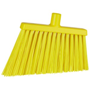 11.4" Yellow Polypropylene Vikan® Angle Cut Broom Head with Stiff Polyester Bristles (Handle Sold Separately)