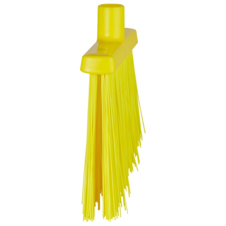11.4" Yellow Polypropylene Vikan® Angle Cut Broom Head with Stiff Polyester Bristles (Handle Sold Separately)