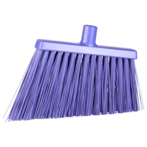 11.4" Purple Polypropylene Vikan® Angle Cut Broom Head with Stiff Polyester Bristles (Handle Sold Separately)