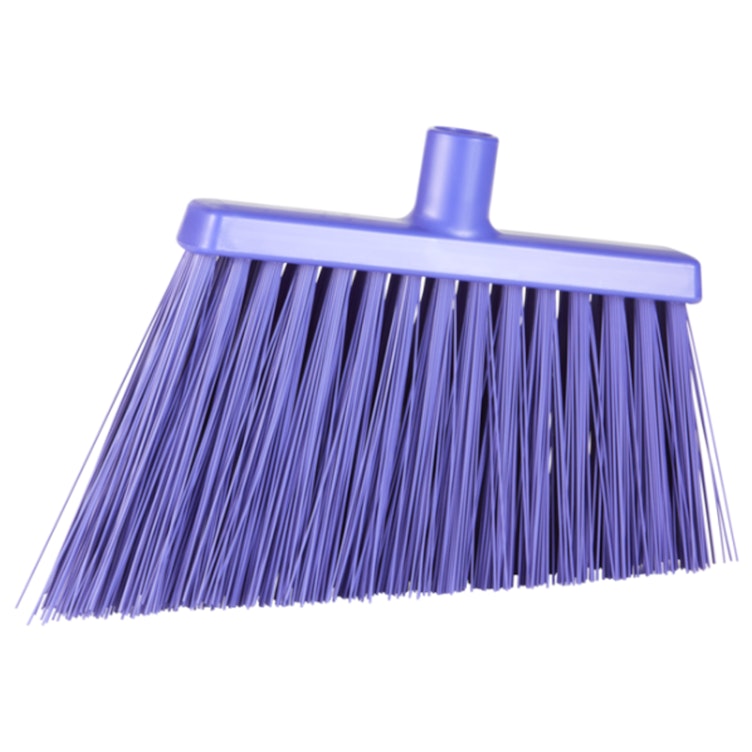 11.4" Purple Polypropylene Vikan® Angle Cut Broom Head with Stiff Polyester Bristles (Handle Sold Separately)