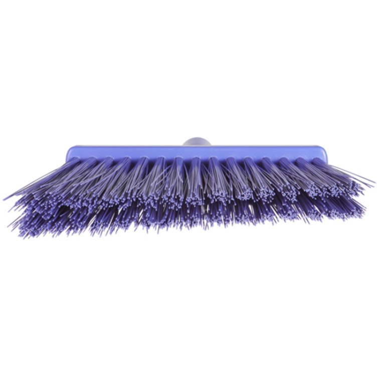 11.4" Purple Polypropylene Vikan® Angle Cut Broom Head with Stiff Polyester Bristles (Handle Sold Separately)