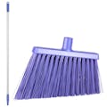 11.4" Purple Polypropylene Vikan® Angle Cut Broom with Stiff Bristles & 57.5" Aluminum Handle with Purple Tip & Cap