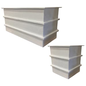 Fiberglass Square & Rectangular Ribbed Open Top Tanks