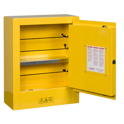 Mini Aerosol Justrite® Sure-Grip® EX Countertop Cabinet with 1 Manual-Close Door