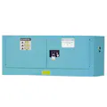12 Gallon Blue Justrite® Suregrip® EX Piggyback Acid Safety Cabinet with 1 Shelf 2 Self-Closing Doors