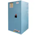 60 Gallon Blue Justrite® Suregrip® EX Free Standing Acid Safety Cabinet 2 Shelves & 2 Self-Closing Doors