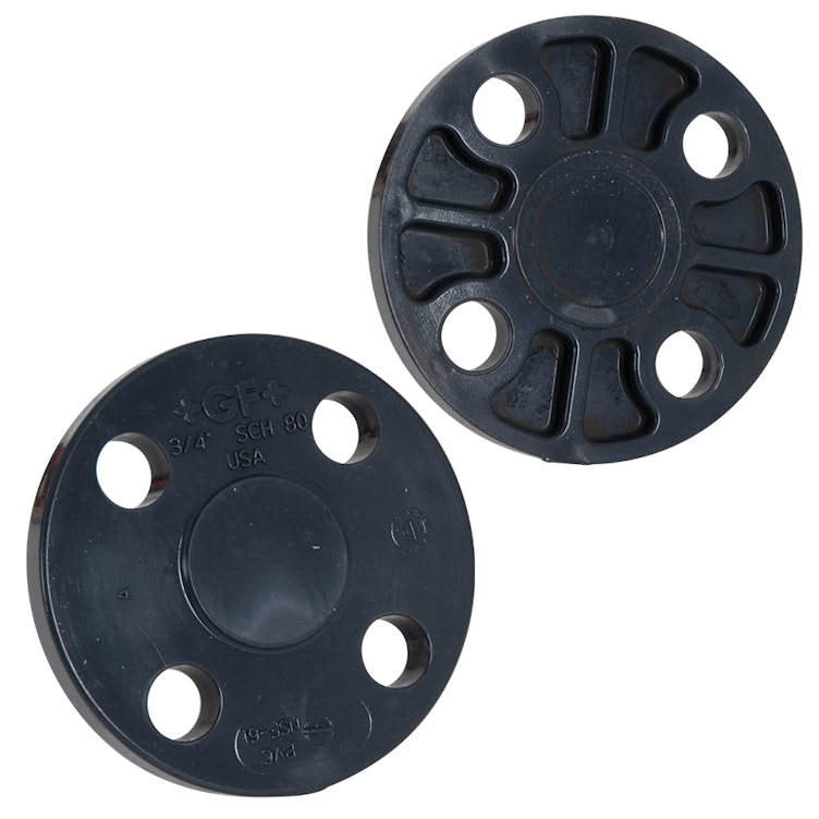 3/4" Schedule 80 Gray PVC Blind Flange