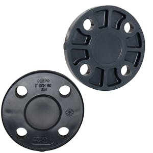 1" Schedule 80 Gray PVC Blind Flange