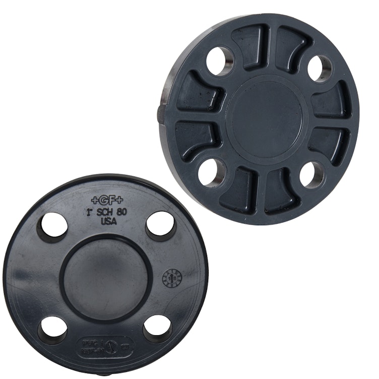 1" Schedule 80 Gray PVC Blind Flange