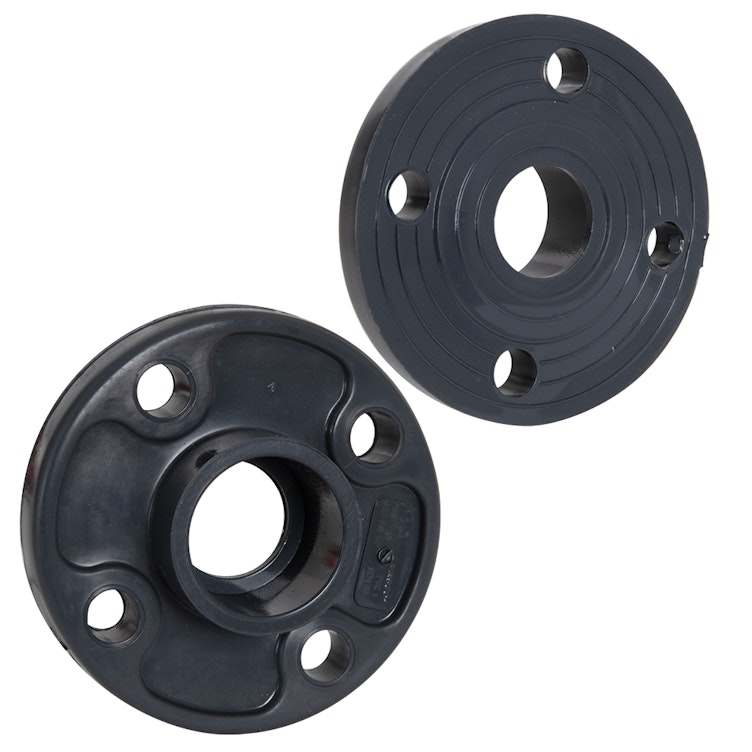 1-1/4" Schedule 80 Gray PVC Socket Companion Flange