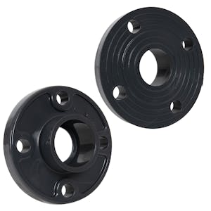 1-1/2" Schedule 80 Gray PVC Socket Companion Flange