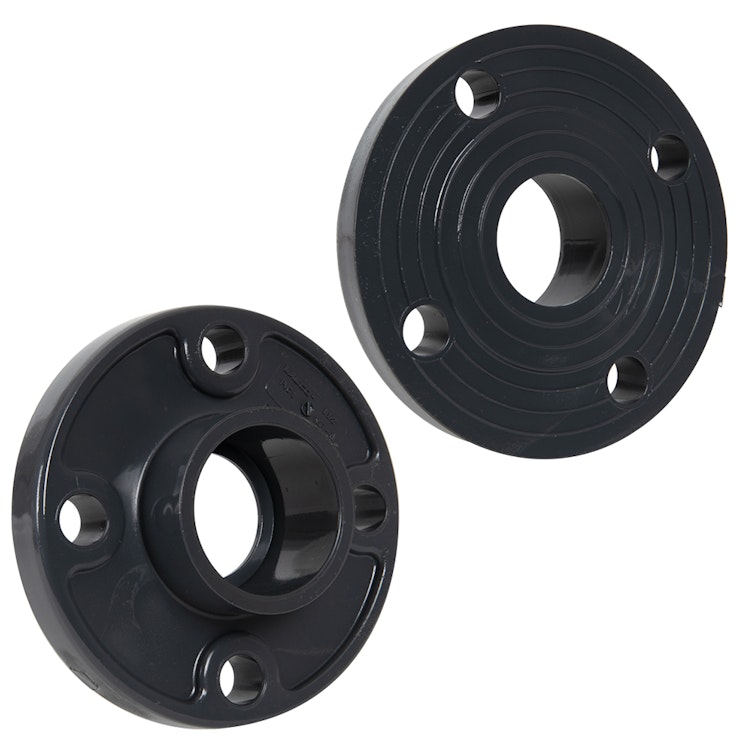 1-1/2" Schedule 80 Gray PVC Socket Companion Flange