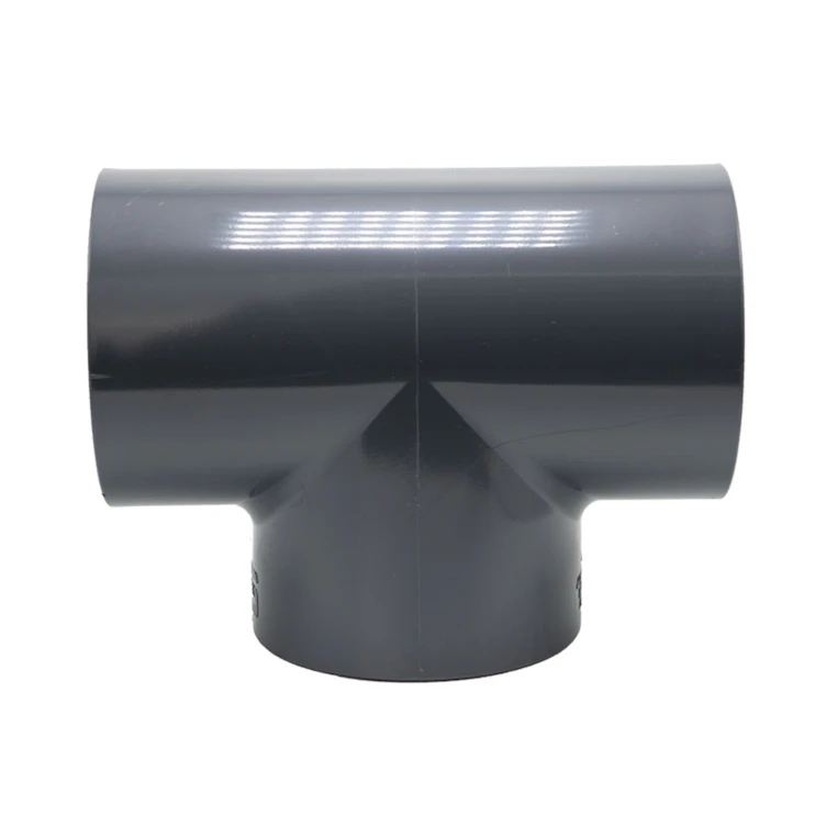 4" Schedule 80 Gray PVC Socket Tee