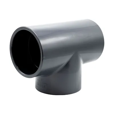 4" Schedule 80 Gray PVC Socket Tee