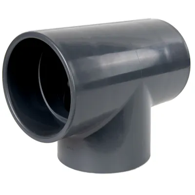 6" Schedule 80 Gray PVC Socket Tee
