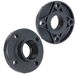 2-1/2" Schedule 80 Gray PVC Socket Companion Flange