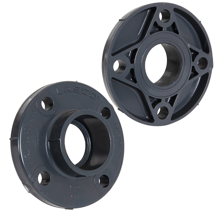 2-1/2" Schedule 80 Gray PVC Socket Companion Flange