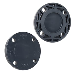 3" Schedule 80 Gray PVC Blind Flange