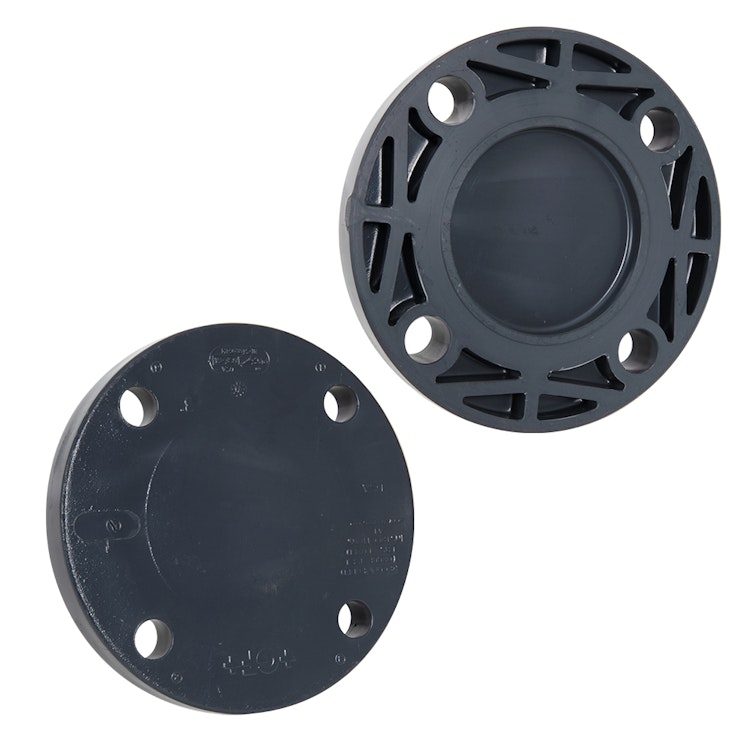 3" Schedule 80 Gray PVC Blind Flange
