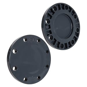 4" Schedule 80 Gray PVC Blind Flange