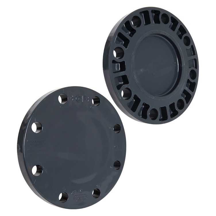 4" Schedule 80 Gray PVC Blind Flange