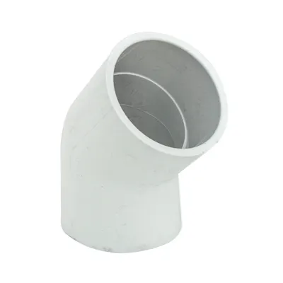 1/2" Schedule 40 White PVC Socket 45° Elbow