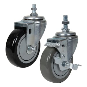 Polyurethane Caster Wheels with Threaded Stems