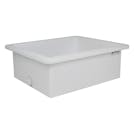 185 Gallon Natural LLDPE Rectangular Tamco® Heavy-Duty Tank with External Flange - 36" L x 36" W x 36" Hgt. (Cover Sold Separately)
