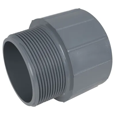 4" Light Gray Schedule 80 CPVC Male Adapter Threaded x Socket