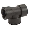 1-1/4" FNPT x 1-1/4" FNPT x 1-1/4" FNPT Banjo® Black Fiberglass-Reinforced Polypropylene Pipe Tee