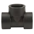 1-1/2" FNPT x 1-1/2" FNPT x 1-1/2" FNPT Banjo® Black Fiberglass-Reinforced Polypropylene Pipe Tee