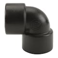 1" FNPT x 1" FNPT Banjo® Black Fiberglass-Reinforced Polypropylene 90° Pipe Elbow