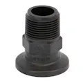1" Manifold Flange x 1" MNPT Banjo® Black Fiberglass-Reinforced Polypropylene Connectors