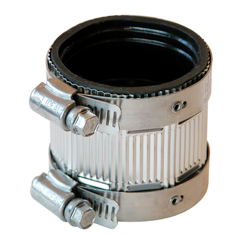 1-1/2" Standard No-Hub Coupling with 2 Clamps