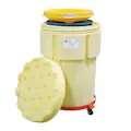 Poly Collecter 110 with Poly Drum, Funnel, Twist-On Lid & Dolly 32" Dia. x 50" Hgt.