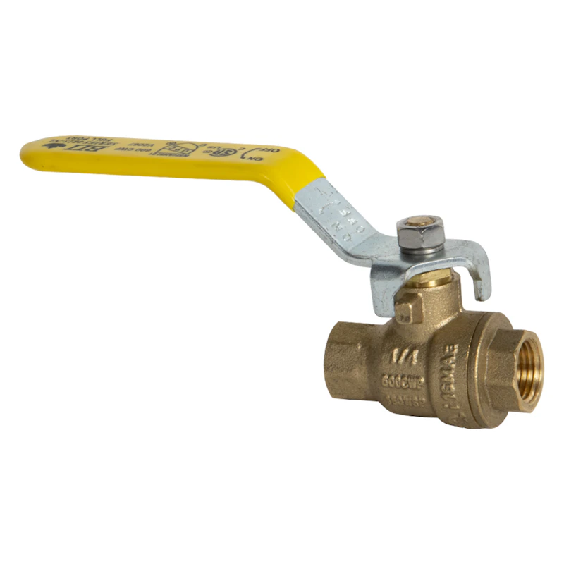 1/4" FNPT Brass Full Port Ball Valve