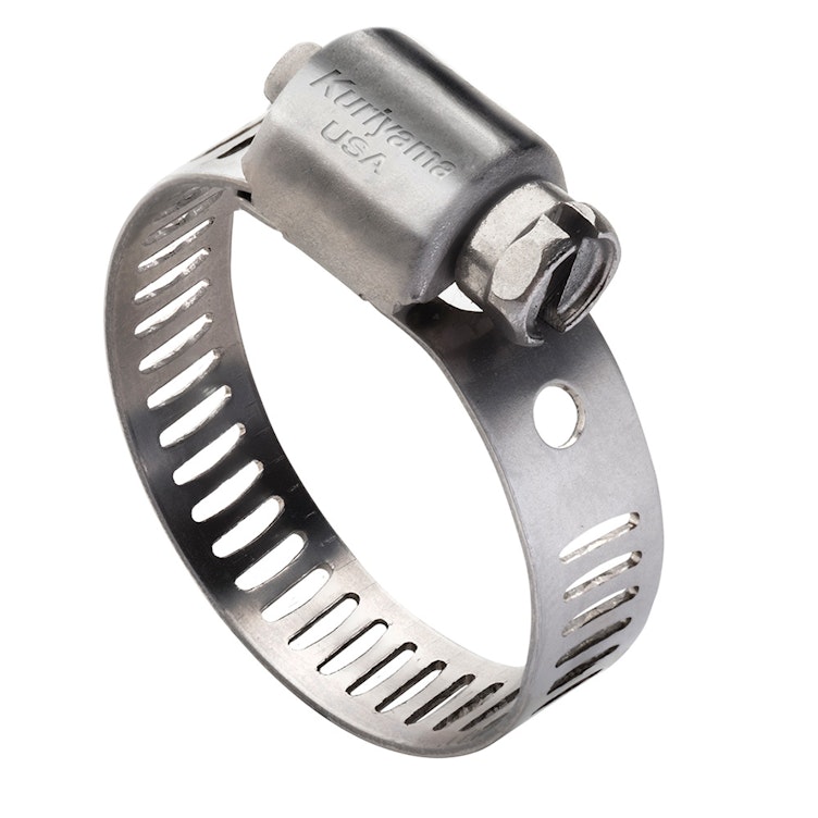 11/16" x 1-1/4" Mini Worm Gear Clamp with Stainless Steel Screw