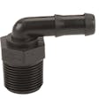 3/4" MNPT x 1/2" Hose Barb Polypropylene 90° Elbow