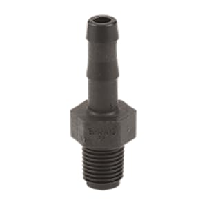 1/4" MNPT x 3/8" Hose Barb Polypropylene Adapter