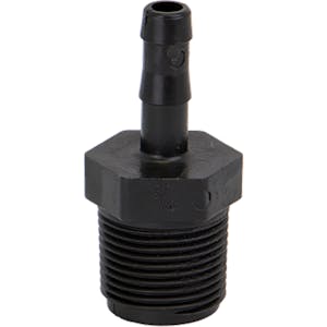 3/4" MNPT x 3/8" Hose Barb Polypropylene Adapter