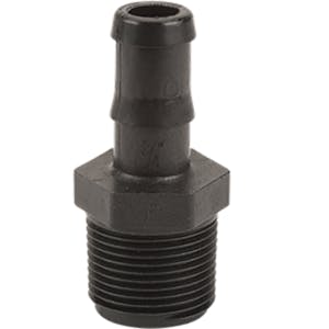 1" MNPT x 3/4" Hose Barb Polypropylene Adapter