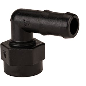 FNPT x Hose Barb Polypropylene 90° Elbow
