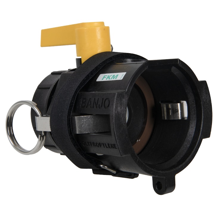 1" Female Polypropylene Dry Fit™ Ball Valve with FKM Seal