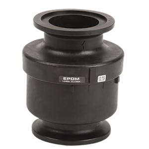 2" Manifold Flanged Black Polypropylene Full Port Check Valve with EPDM Seal - Up to 180 GPM