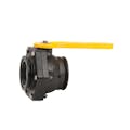 3" Manifold Flanged x 3" Manifold Flanged Full Port Stubby Ball Valve with Long Handle