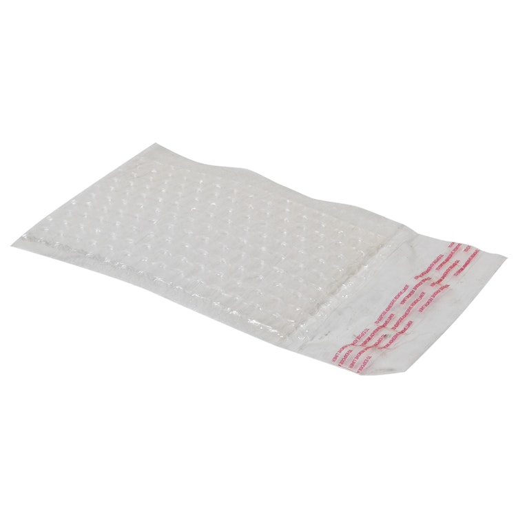 4" W x 7-1/2" L Clear Polyethylene Clearjacket Bubble Pouch - Case of 400