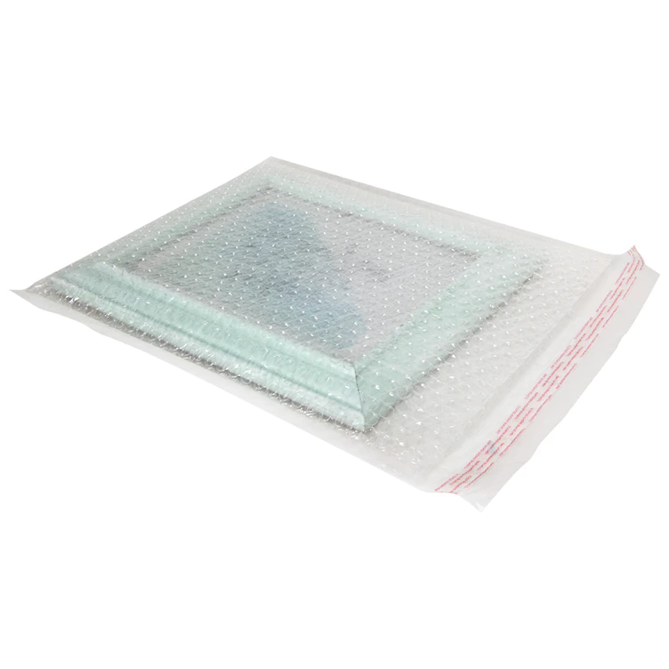 12" W x 15" L Clear Polyethylene Clearjacket Bubble Pouch - Case of 100