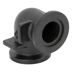 1" Manifold Flange x 1" Manifold Flange Banjo® Black Fiberglass-Reinforced Polypropylene 90° Elbow Coupling