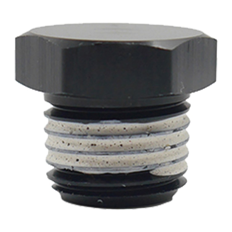1/4" MNPT Black Aluminum Manifold Plug